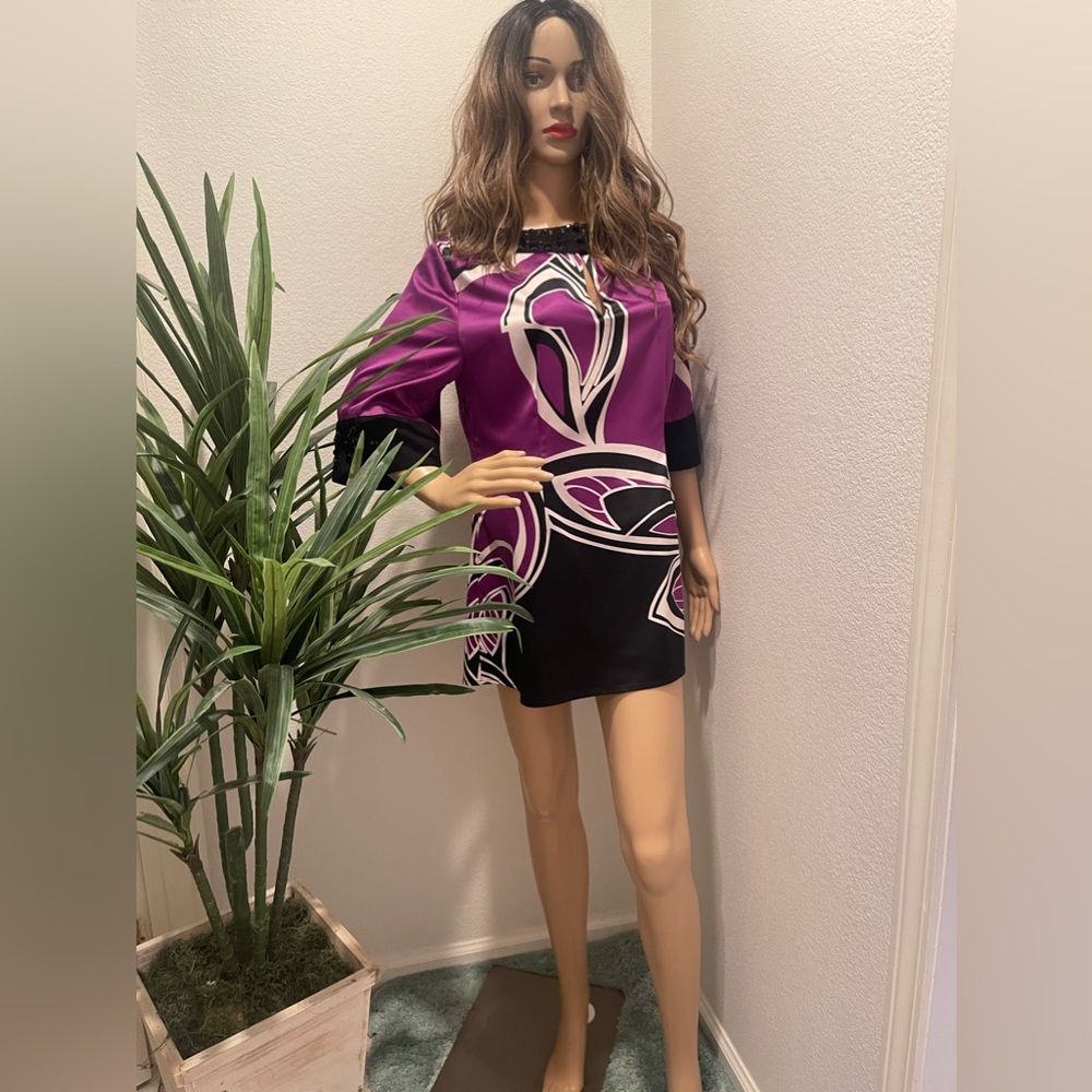 Nygard Collection’s purple-black midi dress/top. Never worn!